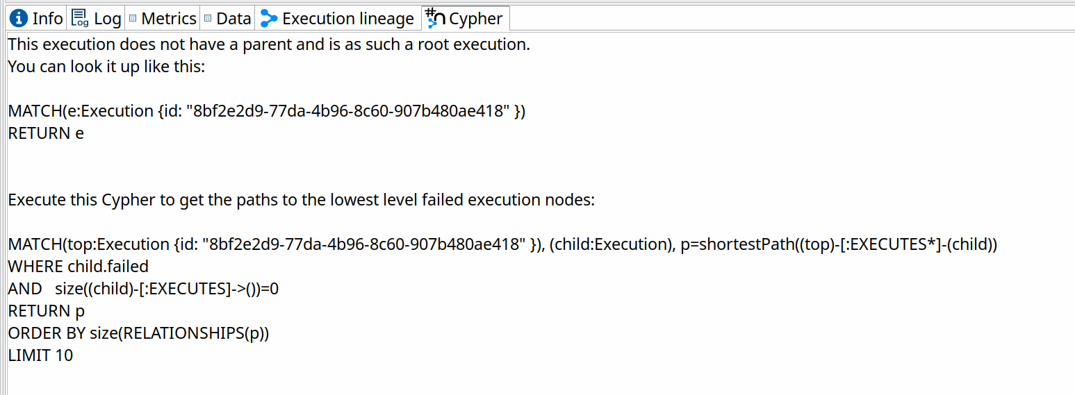 Hop GUI - Neo4j Execution Logging