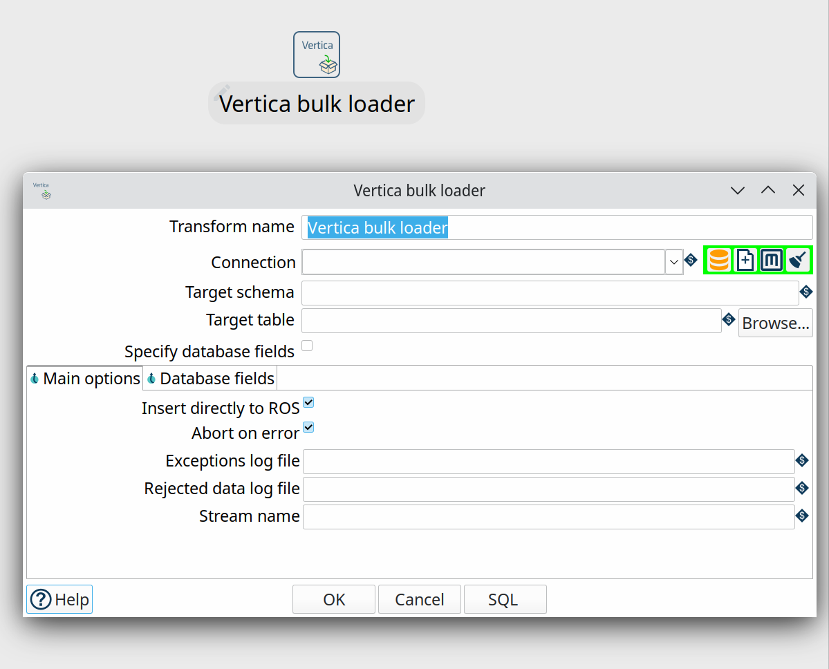 Vertica Bulk Loader transform