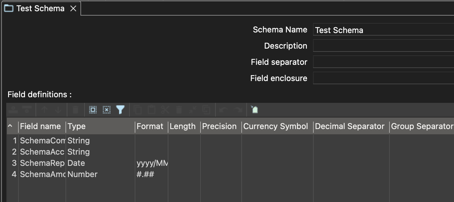 Static Schema Definition