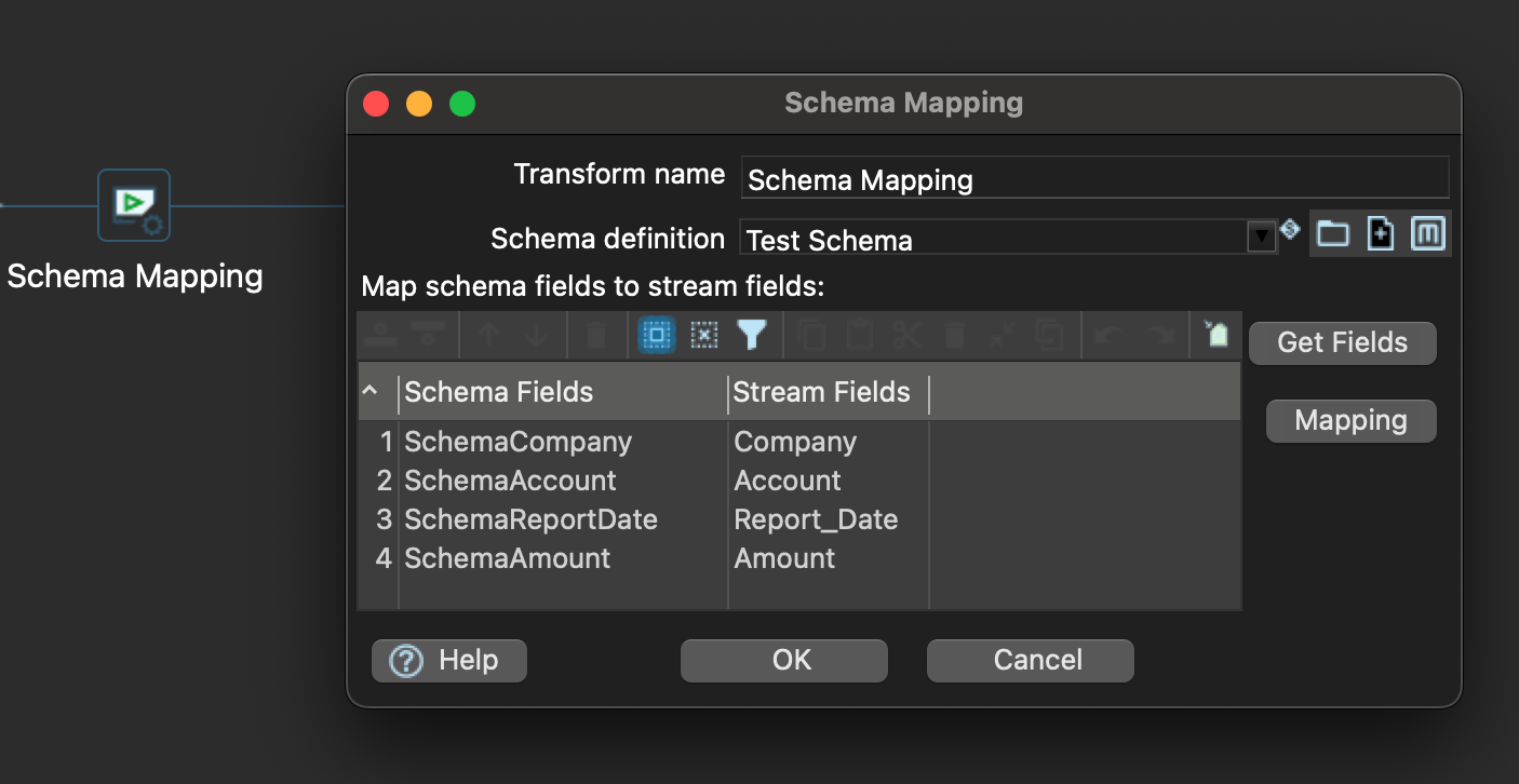 Static Schema Mapping