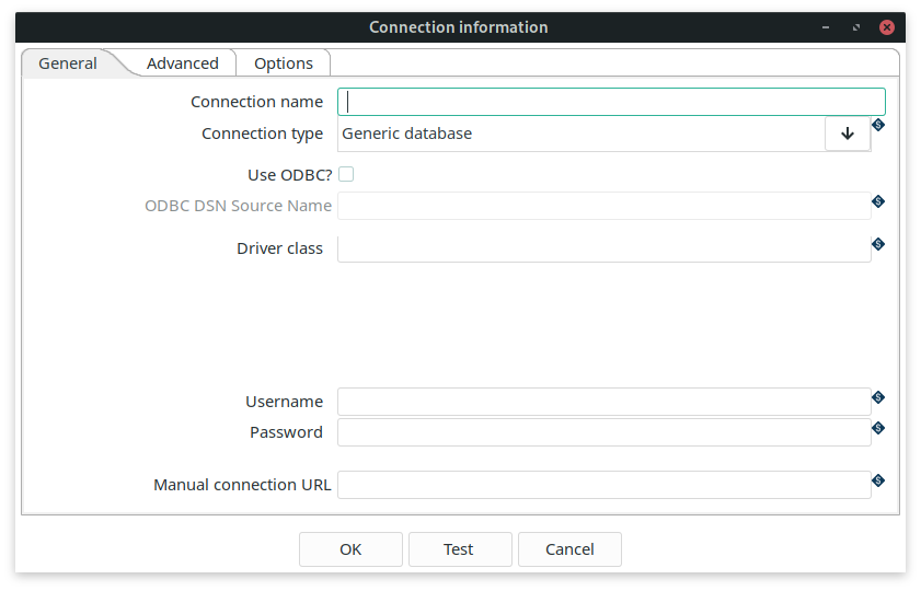 Generic Connection Dialog