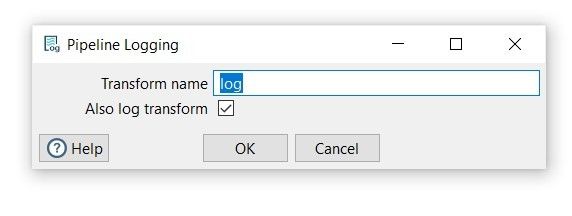 Pipeline logging transform