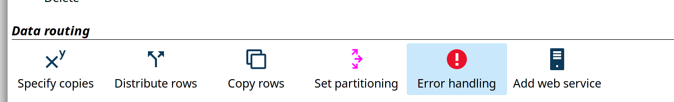 Error handling context dialog