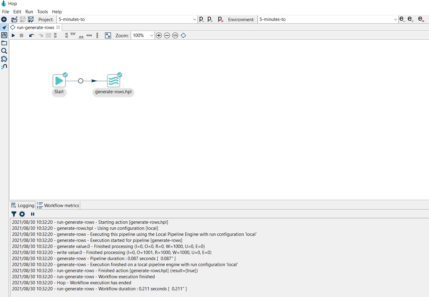 run workflow logging