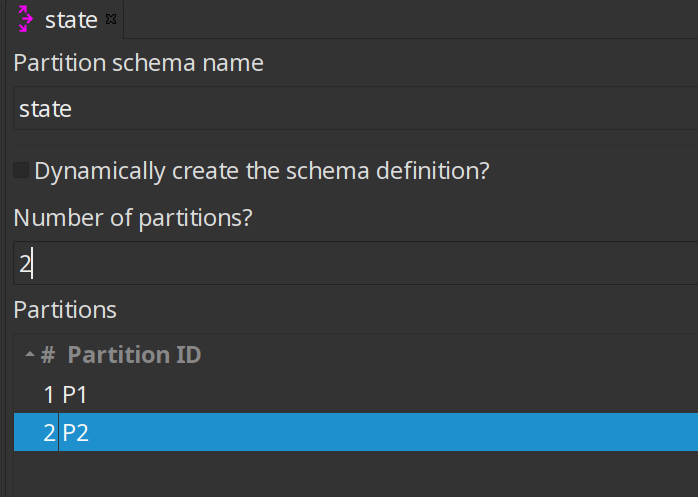 Partition Schema