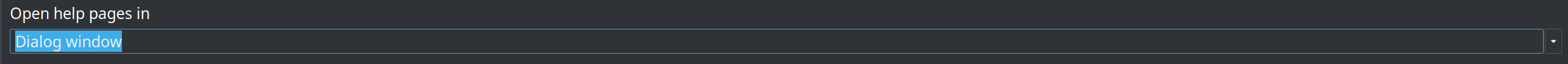 Open help pages in