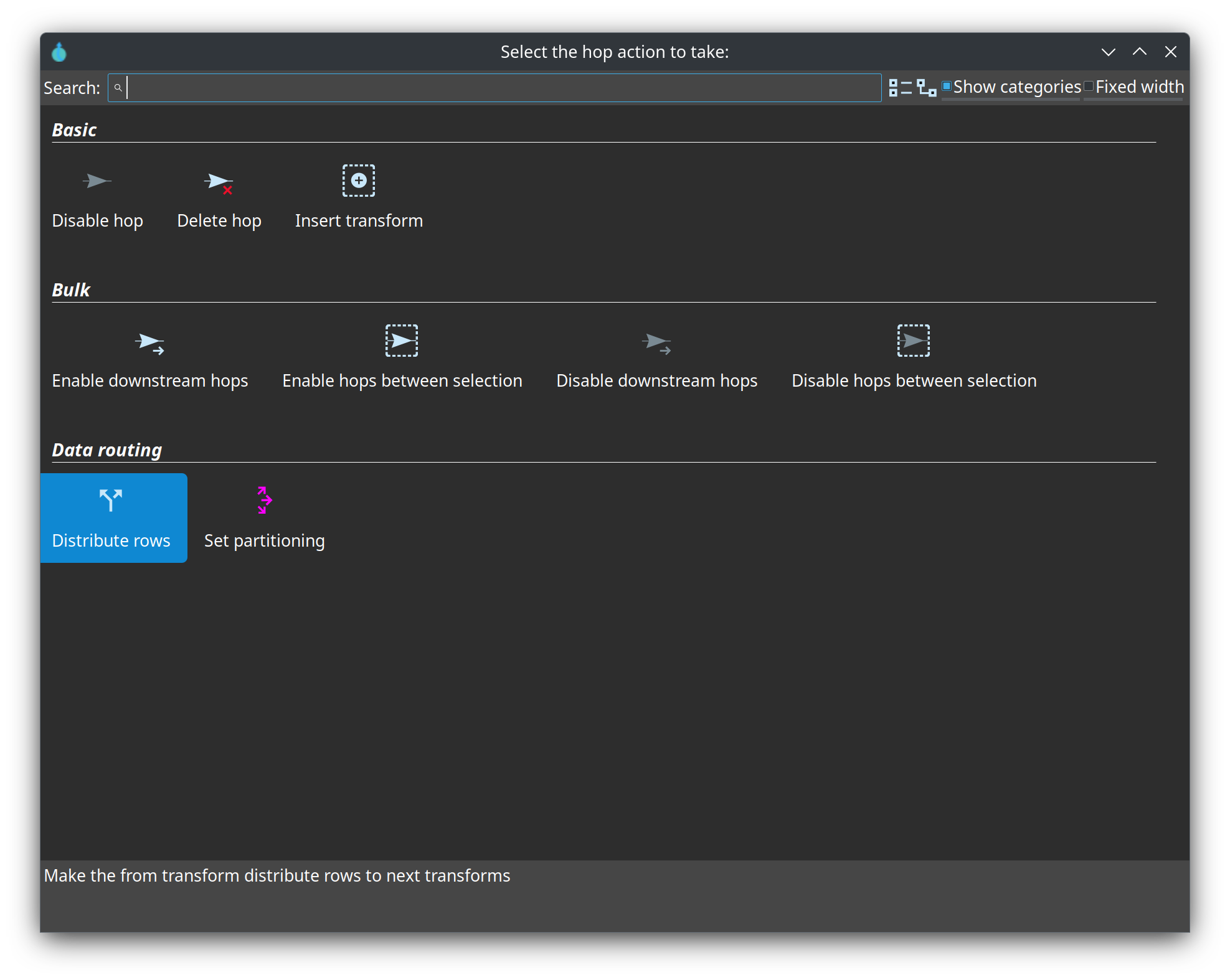 Hop Gui Popup Dialog - Pipeline Hop Options